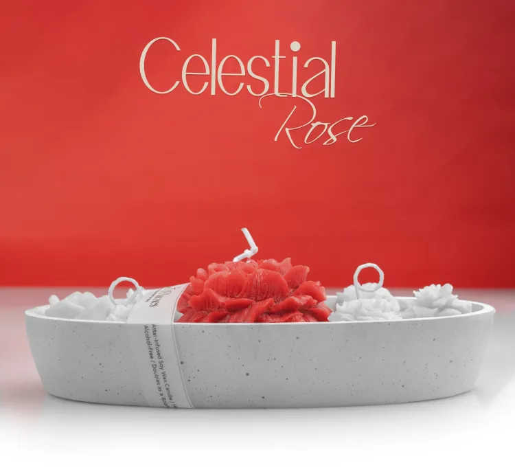 Luxury Handmade 3-Wick Vessel Candle | Oud Rose Attar