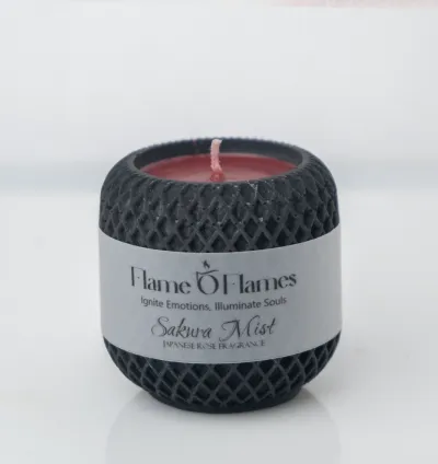 Eternal Noir – Luxury Black Vessel Soy Wax Candle | Attar Infused Handmade Candle Collection